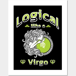 Zodiac attributes: Virgo black Posters and Art